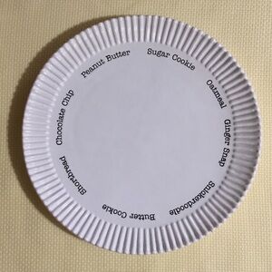 Mud Pie White Cookie-Themed Serving Plate